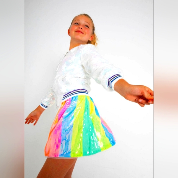 Lola and the boys SEQUIN STRIPE SKIRT